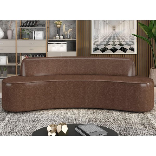 Encontraproduto.com.br - Sofá 2 Lugares Para Sala De Estar Living 150cm Koane D06 Facto Conhaque - Mpozenato