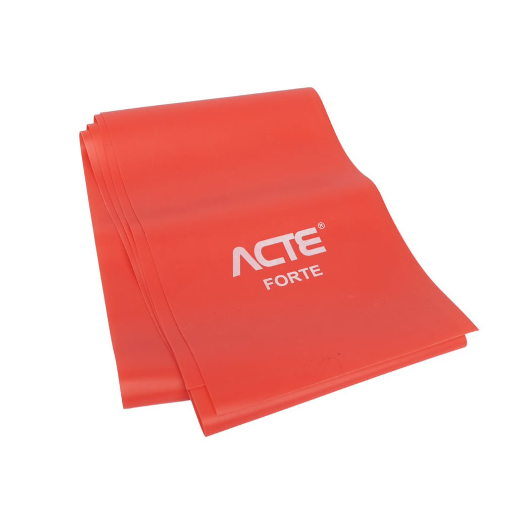 Faixa Elástica Acte TPE Vermelho Resistência Forte