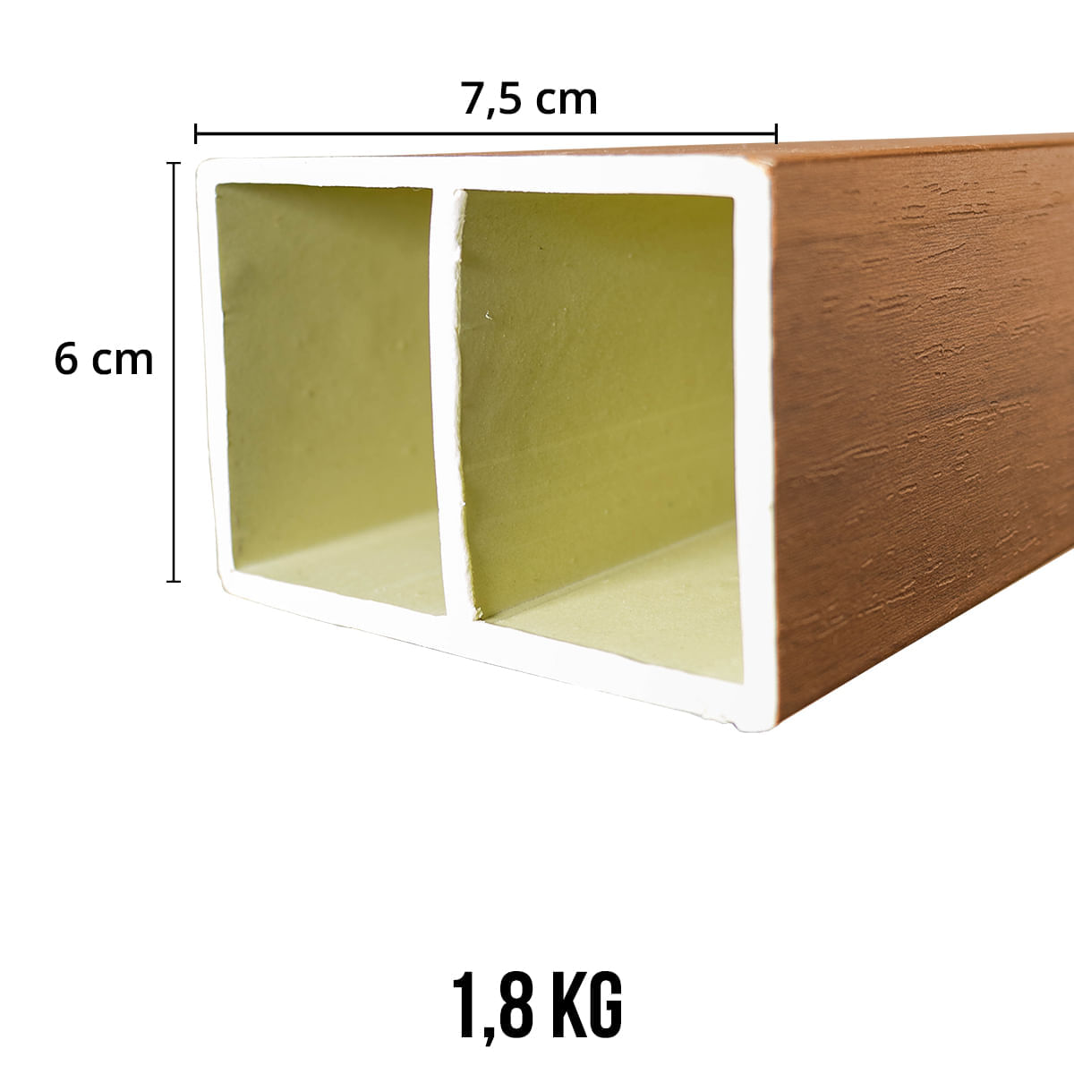 Encontraproduto.com.br - Divisor de Ambiente Brise WPC Laminado 290 x 7,5 x 6 cm - Cor: Freijó