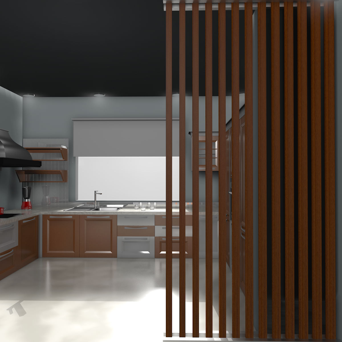 Encontraproduto.com.br - Divisor de Ambiente Brise WPC Laminado 290 x 7,5 x 6 cm - Cor: Freijó