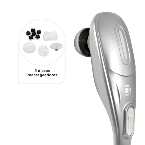Encontraproduto.com.br - Massageador Corporal Hammer com 5 Discos Massageadores Dellamed 110V