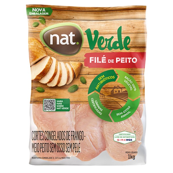 Encontraproduto.com.br - Filé De Peito De Frango Nat Verde Sem Osso Sem Pele Iqf Congelado 1kg