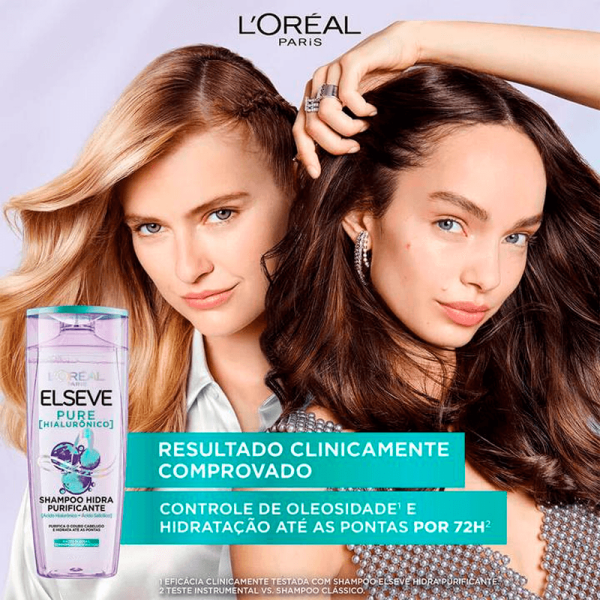 Encontraproduto.com.br - Kit Elseve Shampoo 375ml + Condicionador 170ml Pure Hialurônico