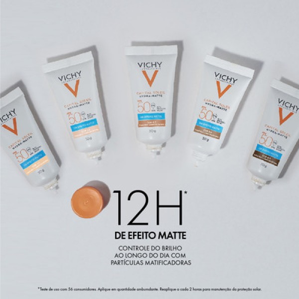 Vichy Capital Soleil Hydra-Matte Protetor Solar Facial FPS 50 Cor 1.0 30g