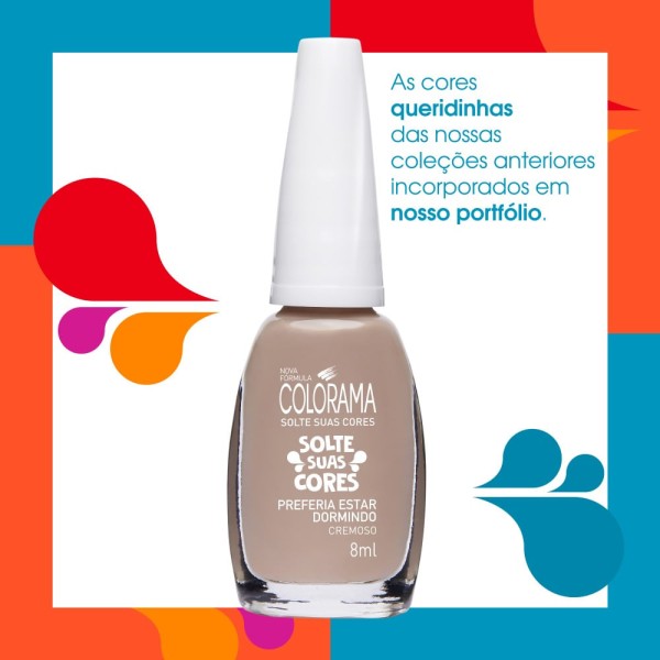 Encontraproduto.com.br - Esmalte Solte Suas Cores Preferia Estar Dormindo Colorama 8ml