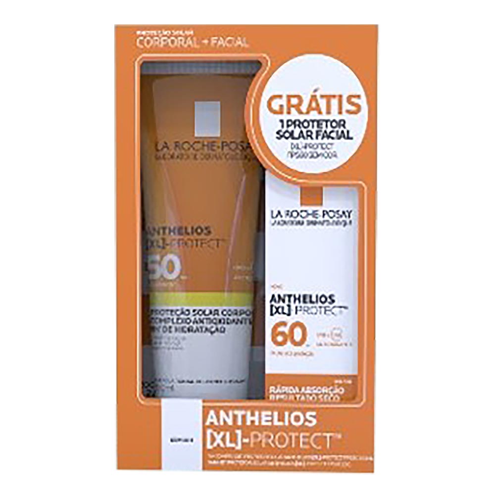 Encontraproduto.com.br - Protetor Solar Corporal Anthelios XL Protect fps 50 20 ml + Protetor Solar Facial fps 60 Sem Cor  25g - Kit