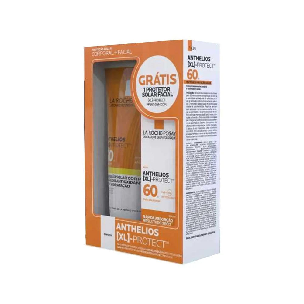 Encontraproduto.com.br - Protetor Solar Corporal Anthelios XL Protect fps 50 20 ml + Protetor Solar Facial fps 60 Sem Cor  25g - Kit