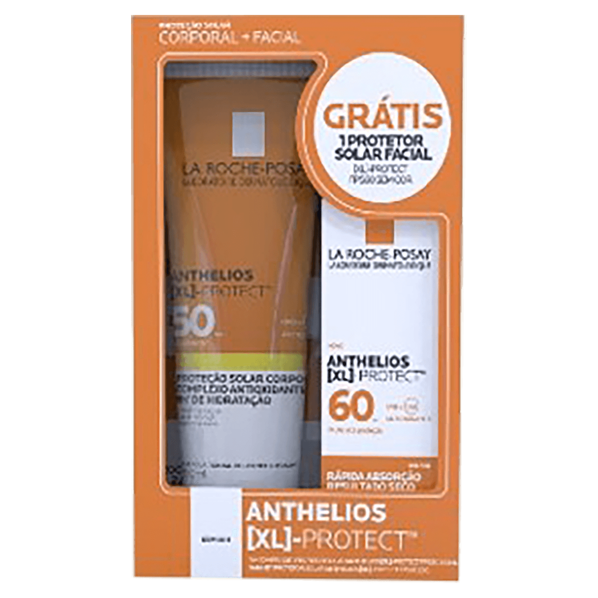 Encontraproduto.com.br - Protetor Solar Corporal Anthelios XL Protect fps 50 20 ml + Protetor Solar Facial fps 60 Sem Cor  25g - Kit