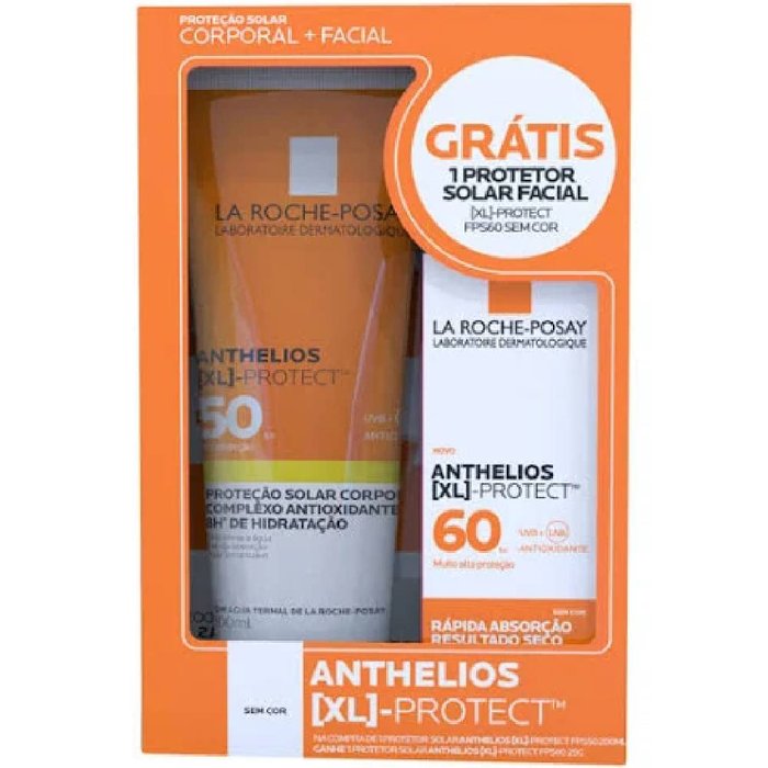 Encontraproduto.com.br - Protetor Solar Corporal Anthelios XL Protect fps 50 20 ml + Protetor Solar Facial fps 60 Sem Cor  25g - Kit