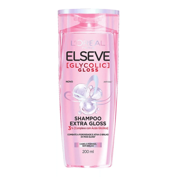 Encontraproduto.com.br - Shampoo Glycolic Gloss Elseve - 200ml