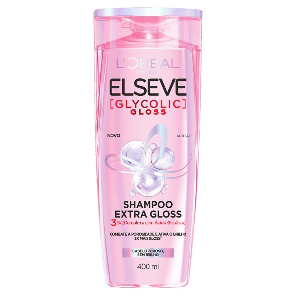 Encontraproduto.com.br - Shampoo Elseve Glycolic Gloss Extra Gloss - 400ml