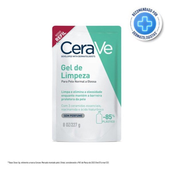 Gel de Limpeza Refil Sem Perfume Cerave - 227g