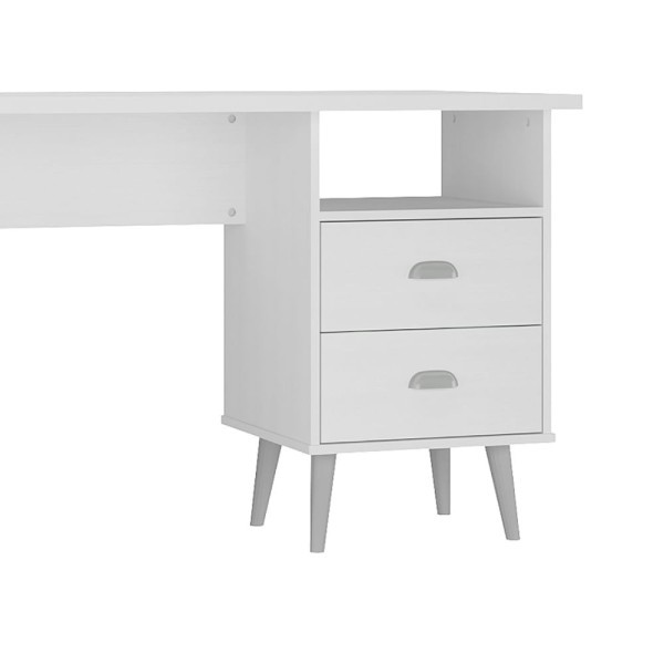 Encontraproduto.com.br - Escrivaninha com 2 Gavetas - Branco