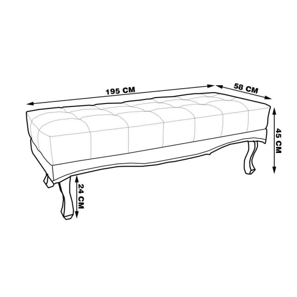 Encontraproduto.com.br - Recamier Decorativo 195cm Loewe Veludo Pés de Madeira Azul Marinho - Gran Belo
