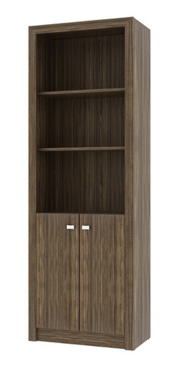 Armário Estante Alto para Escritório Home Office ME4110 MDP Nogal G69 - Gran Belo