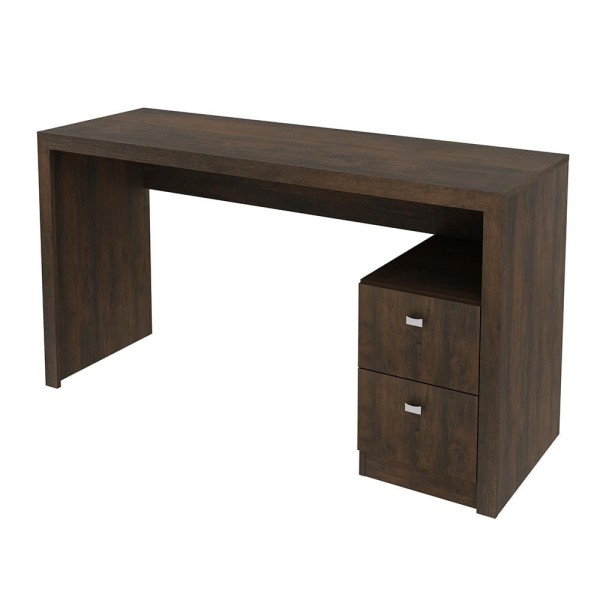 Mesa com 2 Gavetas para Escritório Home Office ME4130 MDP Rustico G69 - Gran Belo