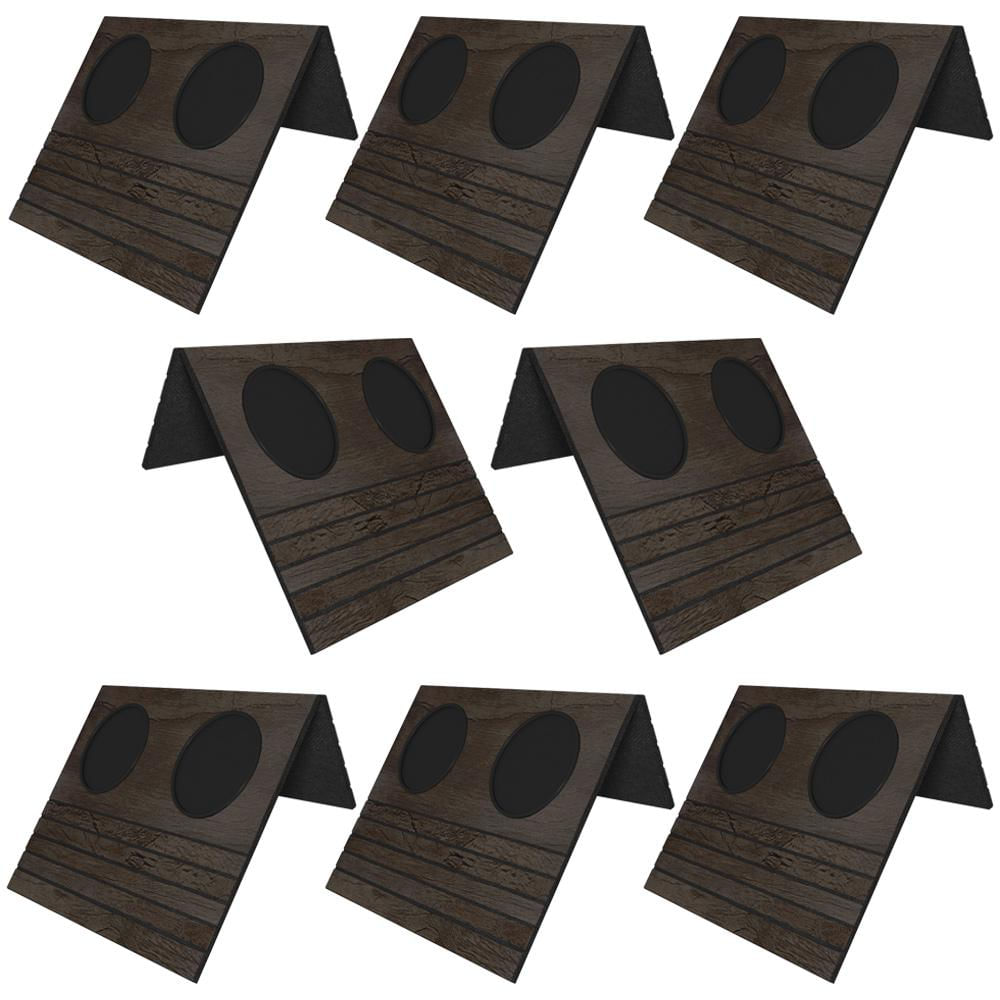 Encontraproduto.com.br - Kit 08 Esteiras Bandeja Com Suporte Para Copos Para Sofá MDF Tabaco - Gran Belo