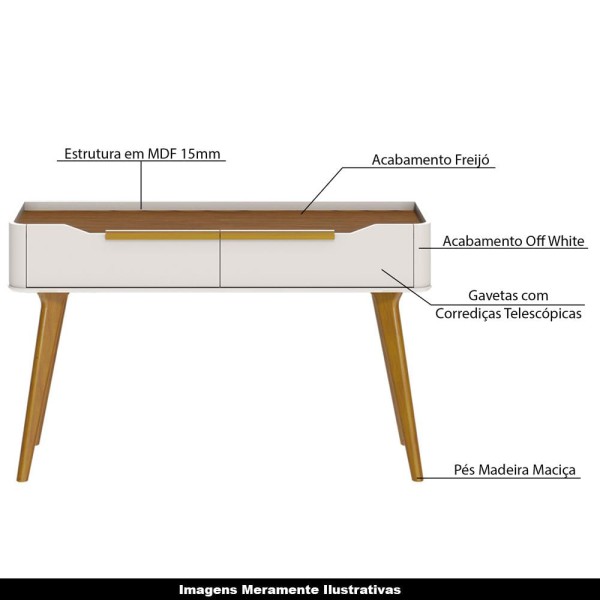 Encontraproduto.com.br - Aparador Mabel Off White/Freijó G29 - Gran Belo