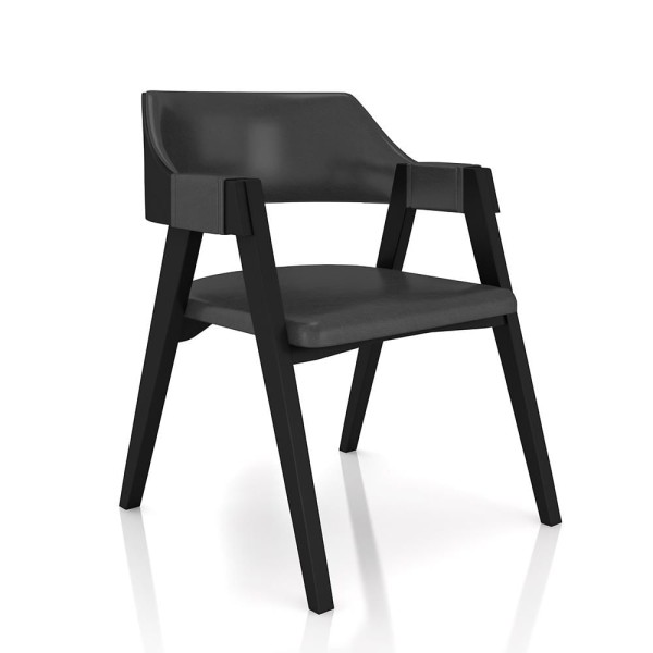 Encontraproduto.com.br - Conjunto Mesa de Jogos Carteado Bellagio Tampo Reversível e 6 Cadeiras Madeira Poker Base Cone PU Grafite/Preto G42 - Gran Belo