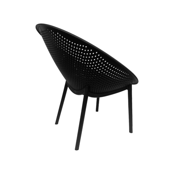 Encontraproduto.com.br - Kit 3 Poltronas área Externa De Pp Marina Com Base Desmontável Preto G56 - Gran Belo