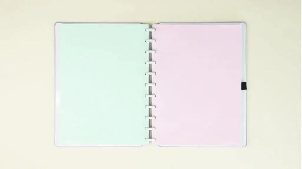Encontraproduto.com.br - Refil Pautado Inteligente A5 90g Candy Colors Linha Branca Caderno Inteligente