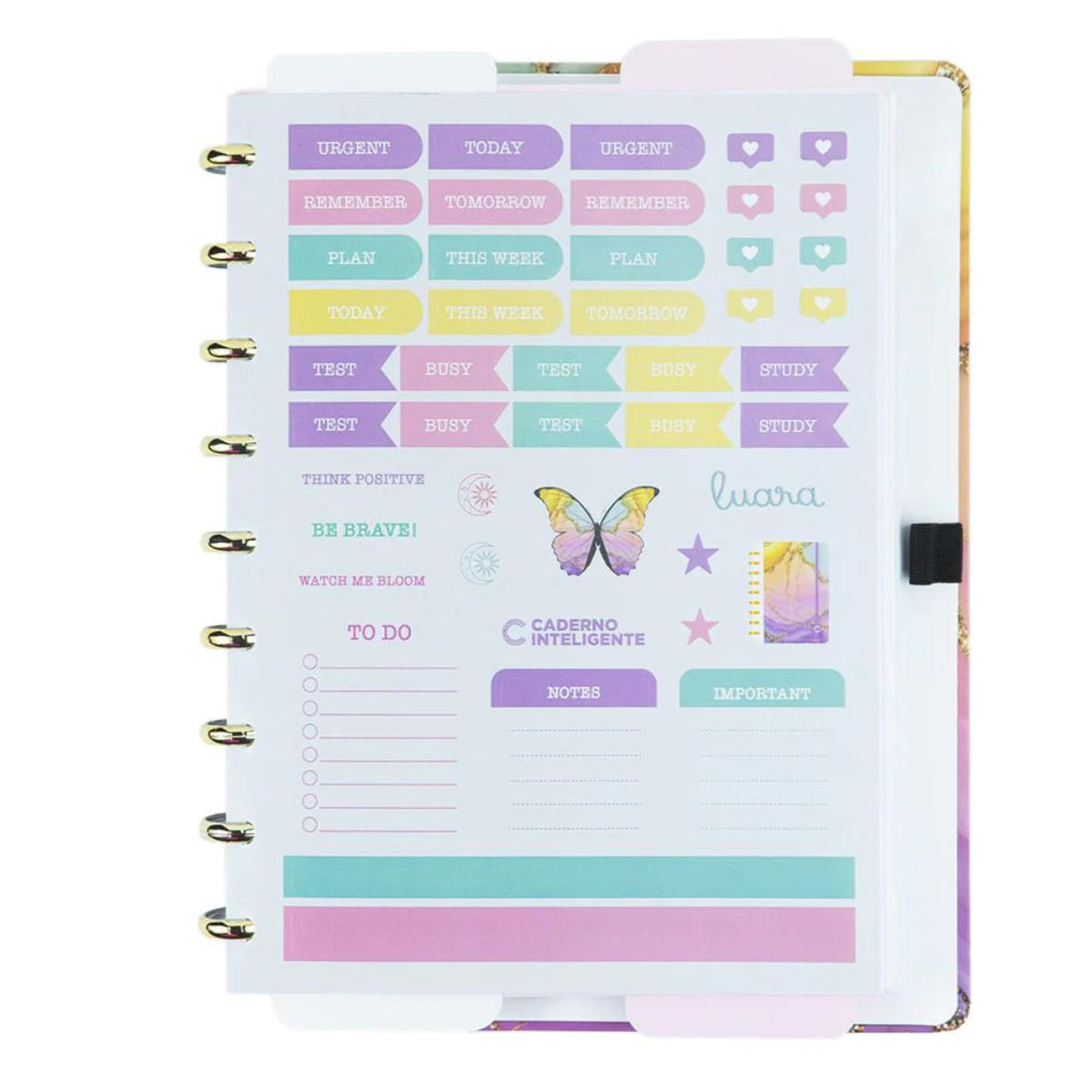 Encontraproduto.com.br - Caderno Inteligente 80 Folhas A5 Aurora By Luara