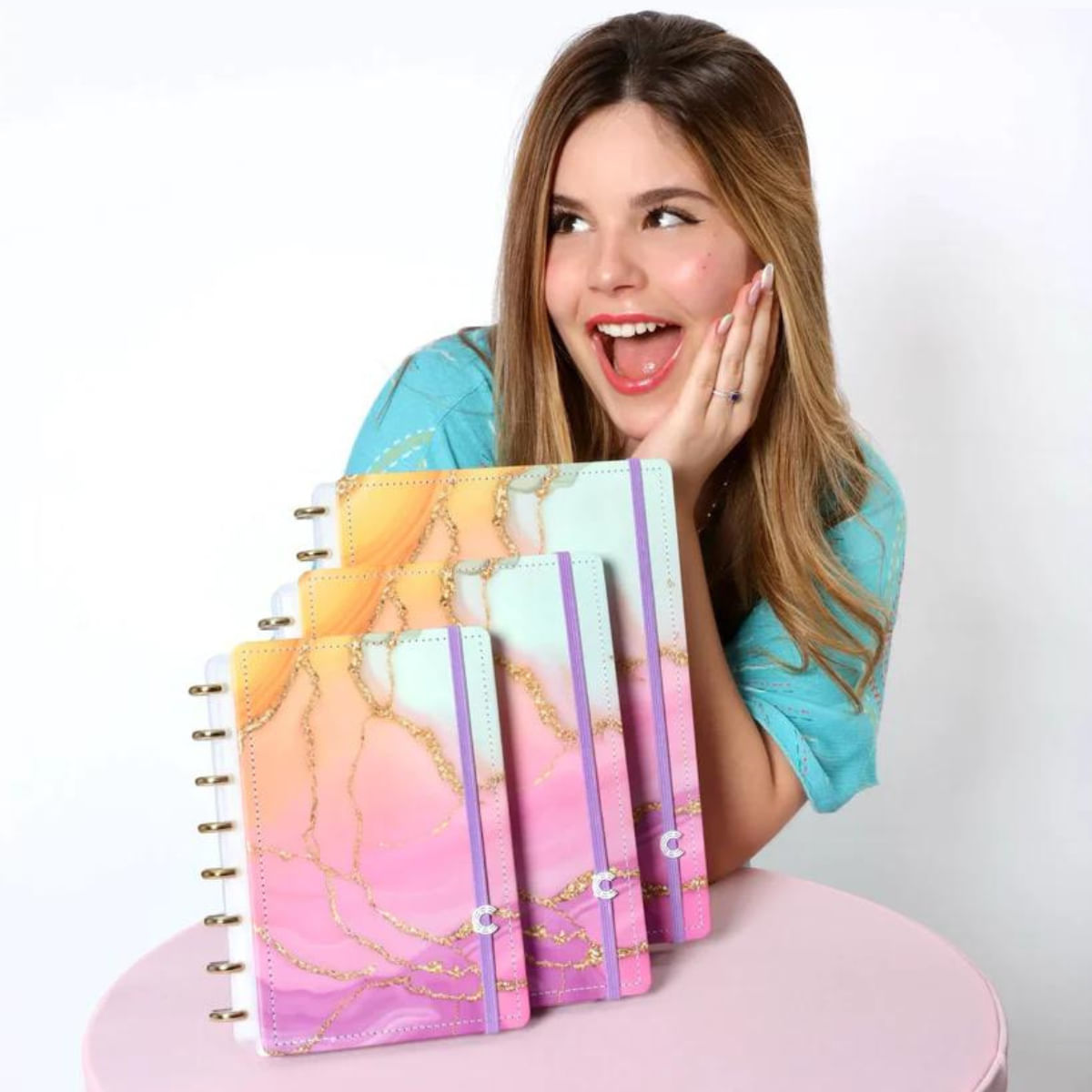Encontraproduto.com.br - Caderno Inteligente 80 Folhas A5 Aurora By Luara