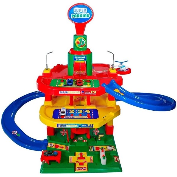 Encontraproduto.com.br - Posto Super Parking Com Lava Rápido E Elevador - Maptoy