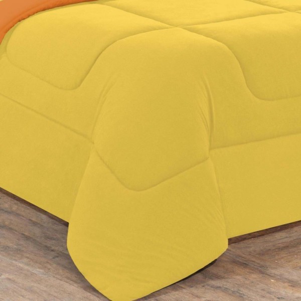 Encontraproduto.com.br - Kit Edredom + Jogo De Lençol Malha 100% Algodão Gran Moratta 7 Peças Casal - Amarelo-laranja