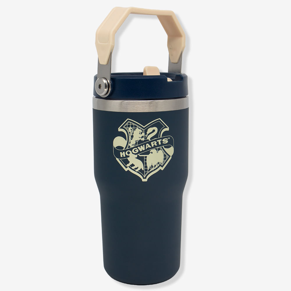 Encontraproduto.com.br - Copo Zonacriativa Hogwarts Tumbler Hanger 650ml (MP)