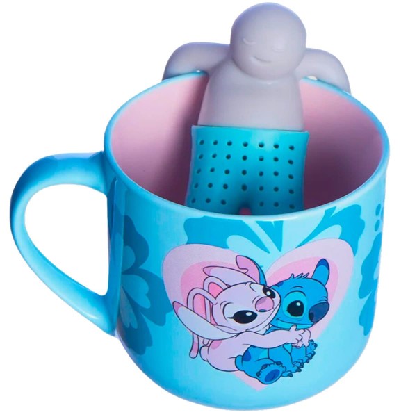 Encontraproduto.com.br - Caneca Zonacriativa Stitch Com Infusor Para Chá 350ml  (MP)