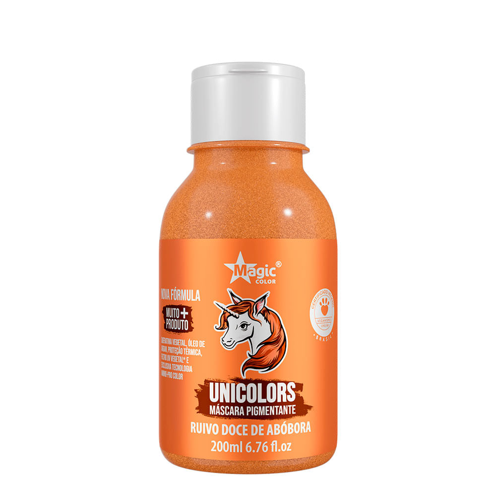 Máscara Pigmentante Unicolors Ruivo Doce De Abóbora Magic Color 200ml