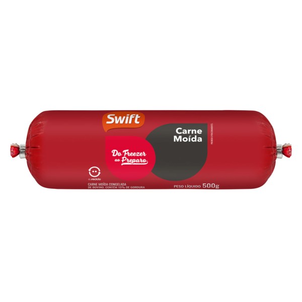 Carne moída tubete Swift congelada 500g