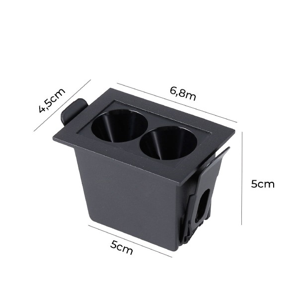 Encontraproduto.com.br - Spot Led Downlight Powerus 2 Leds 3000K Preto 4W Nordecor