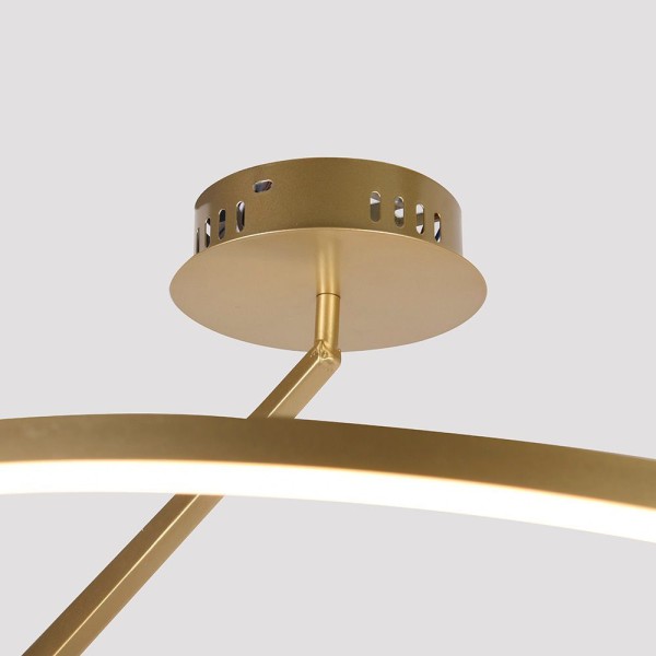 Encontraproduto.com.br - Plafon Nordecor Zier 2868 Led Bivolt Dourado Fosco