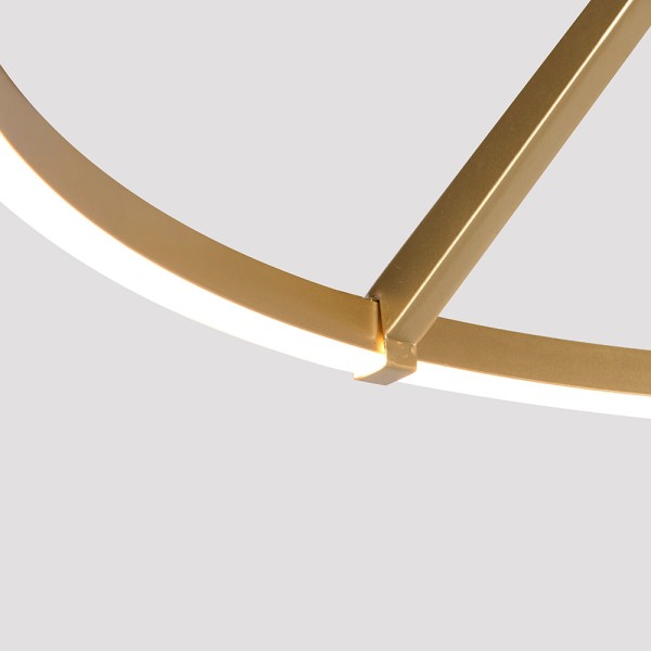 Encontraproduto.com.br - Plafon Nordecor Zier 2868 Led Bivolt Dourado Fosco