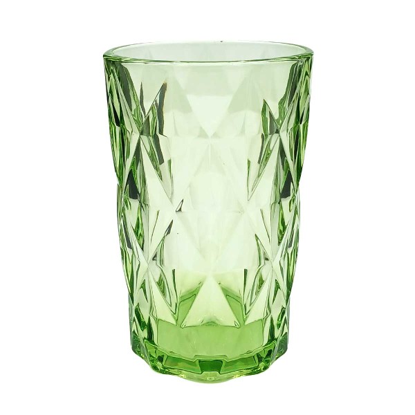 Encontraproduto.com.br - Jogo de Copos Diamond Esmeralda 6 Peças 350ml em Vidro Kehome
