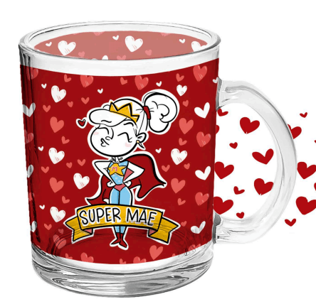 Encontraproduto.com.br - Caneca Mãe 330ml em Vidro Kehome