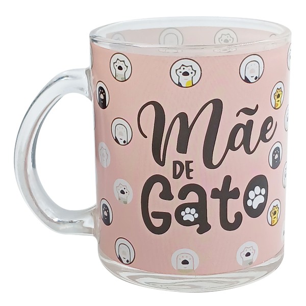 Caneca Mãe de Pet Decorativa 330ml em Vidro Kehome