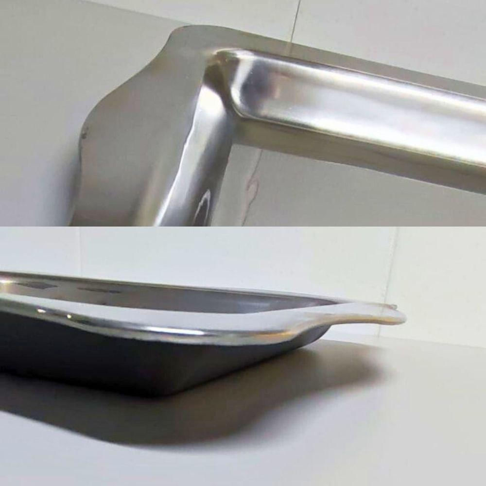 Encontraproduto.com.br - Bandeja Inox Retangular Decorativa Multiuso 42x28 Cm Servir