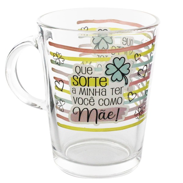 Encontraproduto.com.br - Caneca Mãe 420ml em Vidro Wincy