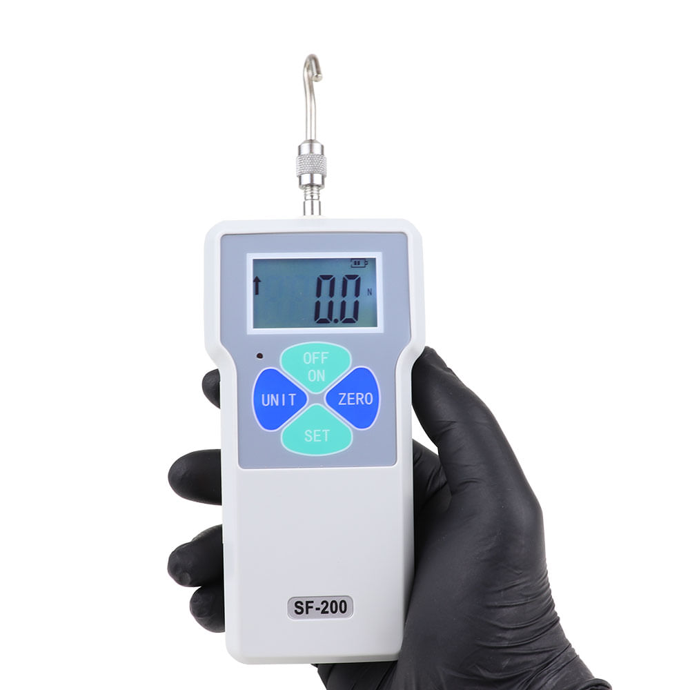 Encontraproduto.com.br - Dinamômetro digital precisão ± 0,5% tração e compressão faixa 0 a 20 Kgf resolução 0,01 Kgf Novotest.br SF-200