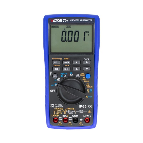 Encontraproduto.com.br - Calibrador de processo Termopar Resistência Capacitância Modo VFC (filtro de baixa frequência) Frequência diodo CAT IV 600V Victor-Ruoshui 79+