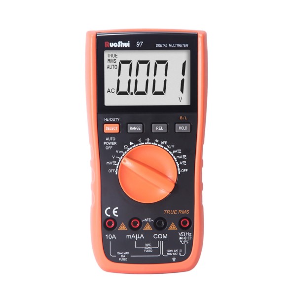 Encontraproduto.com.br - Multímetro digital display 3999 RMS resistência capacitância freq temperatura Victor-Ruoshui 97