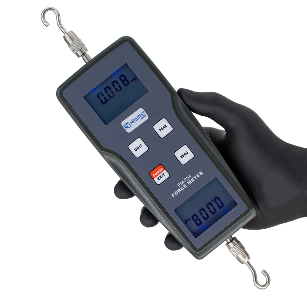 Encontraproduto.com.br - Dinamômetro digital Push/Pull 2kgf Res. 0,001kgf Novotest.br FM-204-2K