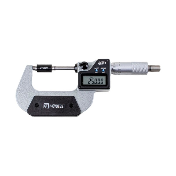 Encontraproduto.com.br - Micrômetro Externo Digital IP65 Capacidade 25 a 50mm Resolução 0,001mm Exatidão +/-0.002mm NOVOTEST.BR DM-231102