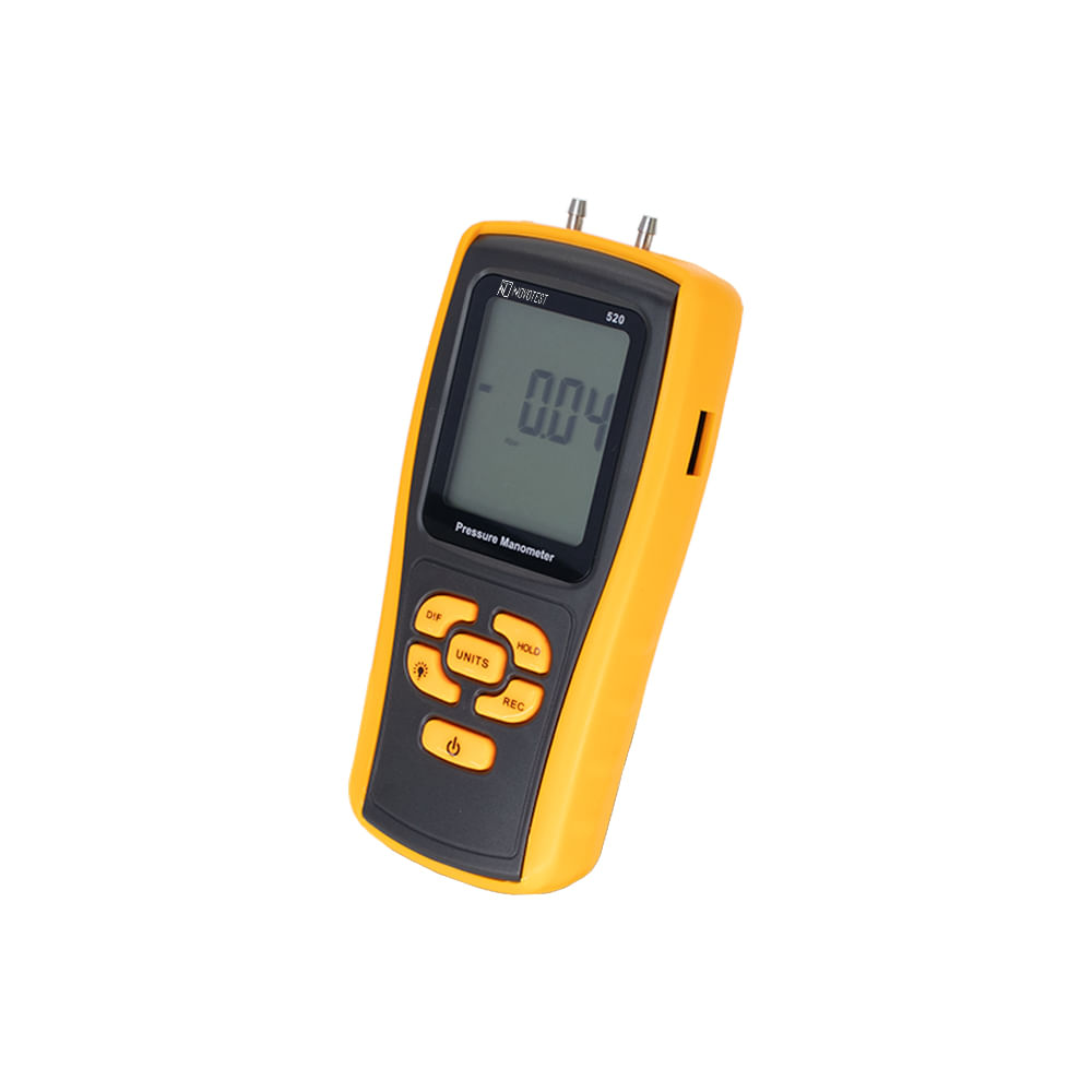 Encontraproduto.com.br - Manômetro de Pressão C/ Faixa de Medição 35kPa Unidades de Pressão Selecionáveis e Desligamento Automático NOVOTEST.BR GM520