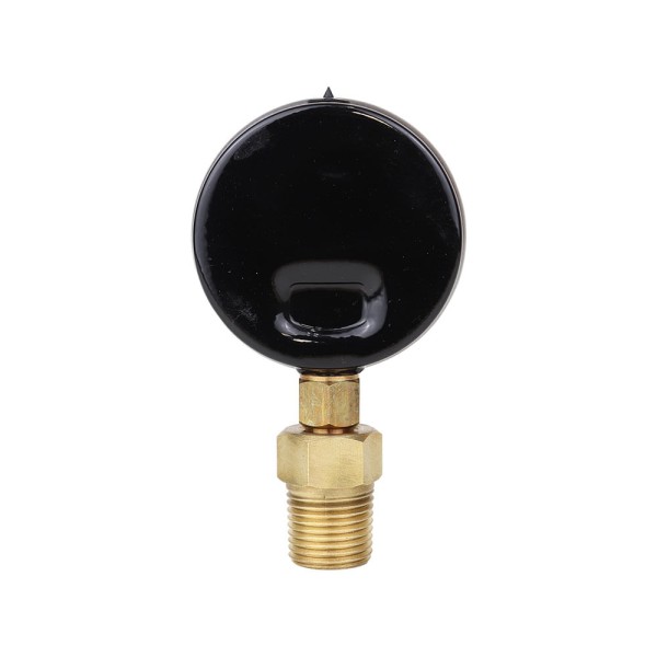 Encontraproduto.com.br - Manômetro caixa de aço carbono interno de latão glicerinado Classe B 0-20 kgf/cm² = 300 psi 1/4 adaptador 1/2 NPT reto Novotest.br 72449