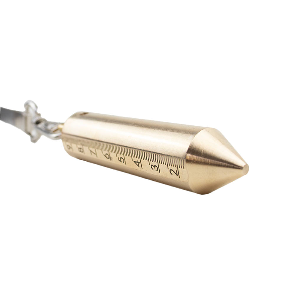 Encontraproduto.com.br - Trena de profundidade para tanque fita em aço inoxidável 30m prumo latão graduado e cabo de aterramento a prova de explosão Novotest.br LOMT-GJ11-30M