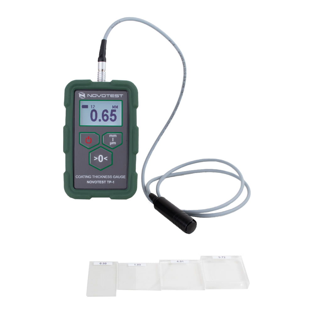 Encontraproduto.com.br - Medidor de Espessura de camada digital portátil base ferrosa 0-12mm NOVOTEST TP-1M+M12